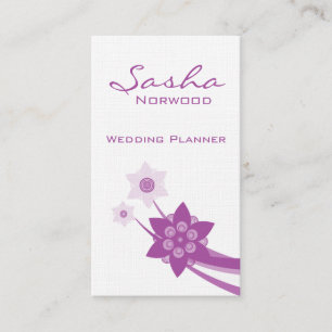 Carte de visite floral funky, Lavande