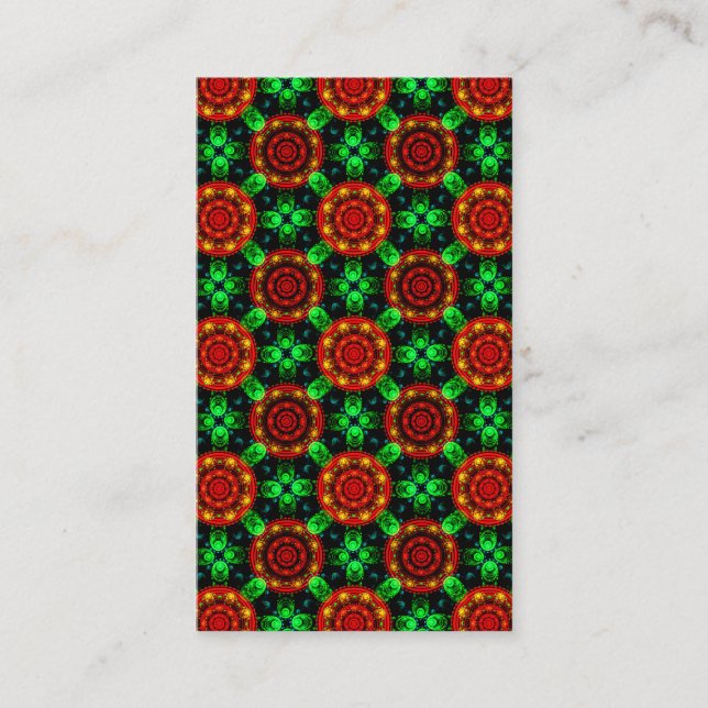 Carte De Visite Floral Modern Boho Elegant Abstract Pattern #504 (Devant)