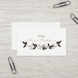 Carte De Visite Floral moderne
