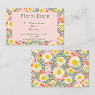 Carte de visite floral personnalisé