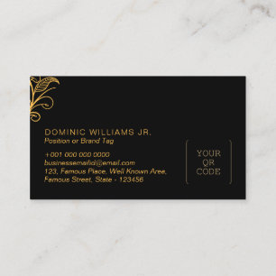 Carte de visite Floral Premium - Code QR DP7