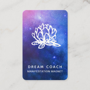 Carte De Visite *~* Floral QR Night Galaxy céleste Sky Lotus