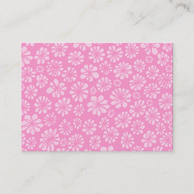 Carte De Visite Floral rose (Devant)