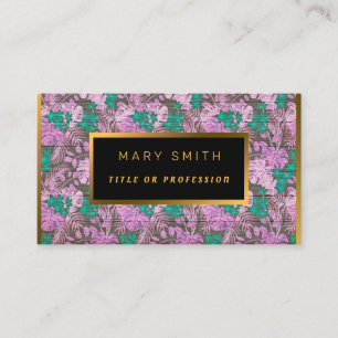 Carte De Visite Floral sur Personnaliser Or Bois Professionnel Mod