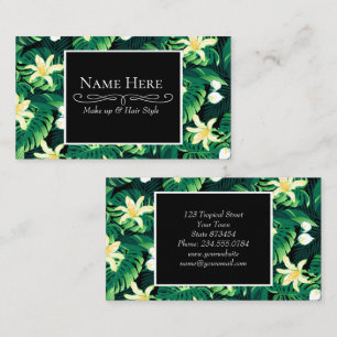 Carte De Visite Floral tropical luxuriant