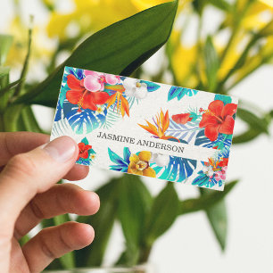Carte De Visite Floral tropical vibrant