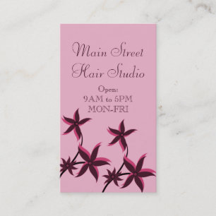 Carte de visite floral ultramoderne, rose