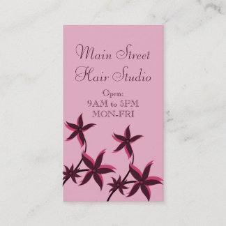 Carte de visite floral ultramoderne, rose