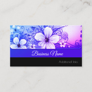 Carte de visite floral vibrant