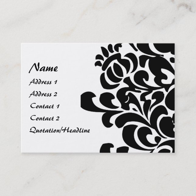 Carte De Visite Floral vintage - customisé (Devant)