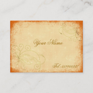 Carte De Visite floral vintage de tourbillonnement