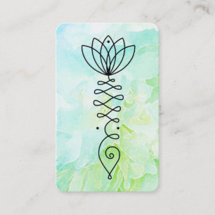 Carte De Visite *~* Floral Yoga Coeur pivoine Fleur Reiki Lotus