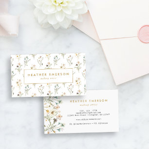 Carte de visite florale chic
