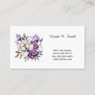 Carte de visite Florale Classique