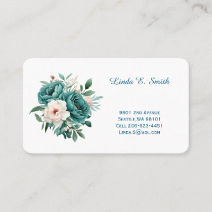 Carte de visite Florale Classique