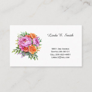 Carte de visite Florale Classique