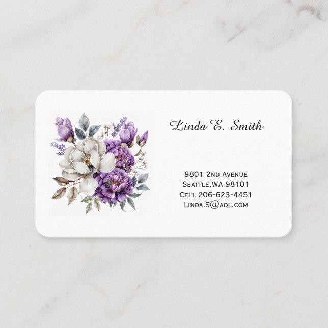 Carte de visite Florale Classique (Devant)