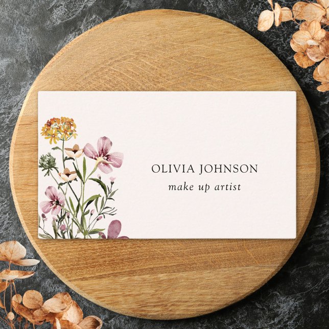 Carte de visite florale de bouquet de fleurs sauva (Close up)
