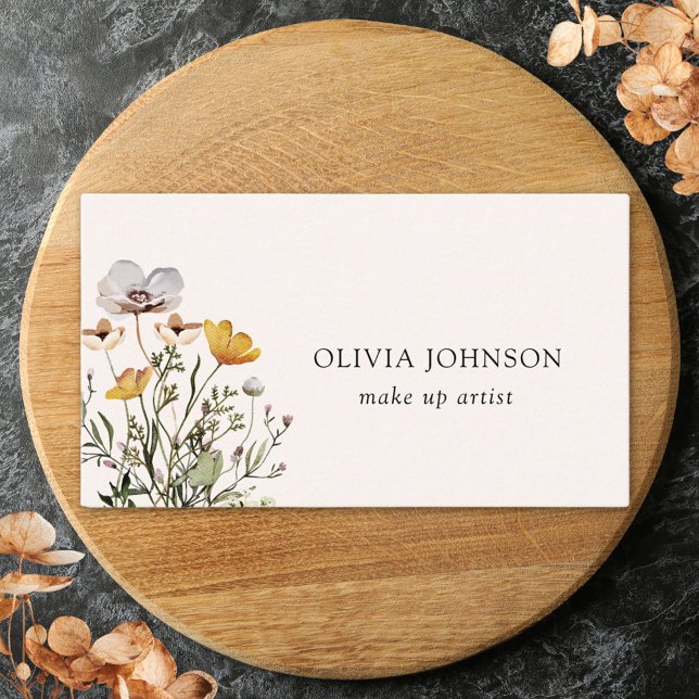 Carte de visite florale de bouquet de fleurs sauva (Close up)