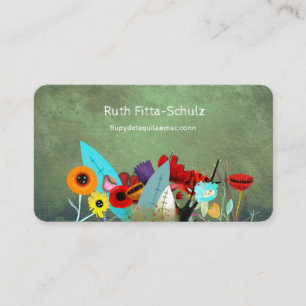 Carte de visite florale de fleuriste bouquet de fl