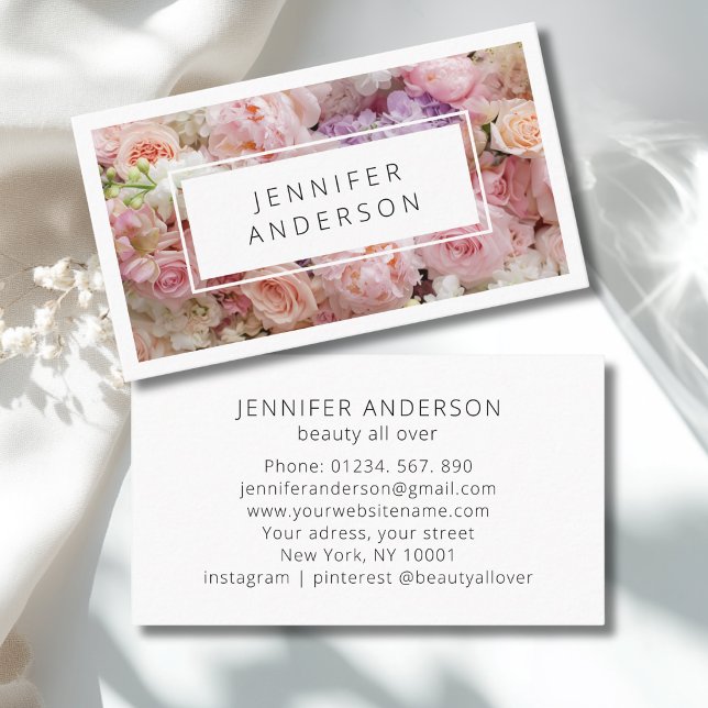 Carte de visite florale moderne (Modern floral business card)