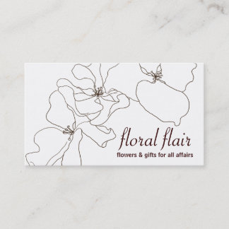 Carte de visite florale ou de boutique de cadeaux