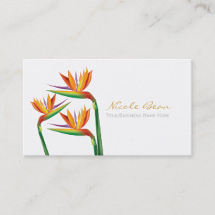 Carte de visite florale tropicale Oiseau de Paradi