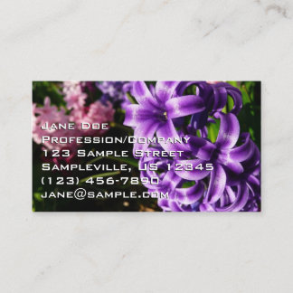 Carte De Visite Flore de printemps Blue Hyacinth II