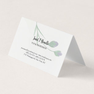 Carte De Visite Flore Élégant Plaque Simple Professionnel