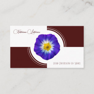 Carte De Visite Flore fleurie calligraphie rouge foncé blanc