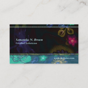 Carte De Visite Flore Nocturne moderne Esthétique