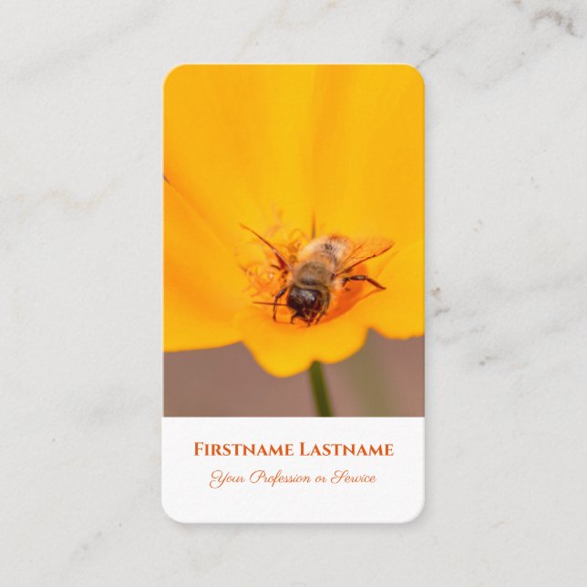 Carte De Visite Flore oranger fleurie abeille fleuriste experts (Devant)