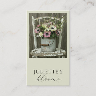 Carte De Visite Florist Floral Designer Sage Business Card