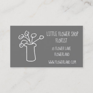 Carte De Visite Florist Flower Shop moderne simple entreprise