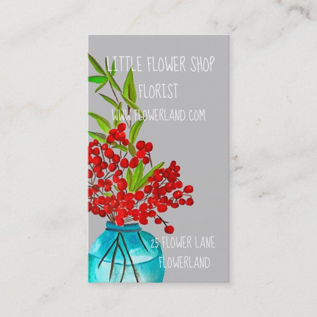 Carte De Visite Florist Flower Shop moderne simple entreprise (Devant)