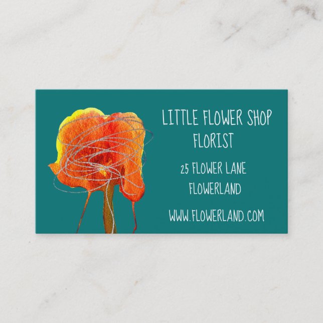 Carte De Visite Florist Flower Shop moderne simple entreprise (Devant)