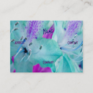 Carte De Visite Floriste - Floral Bleu