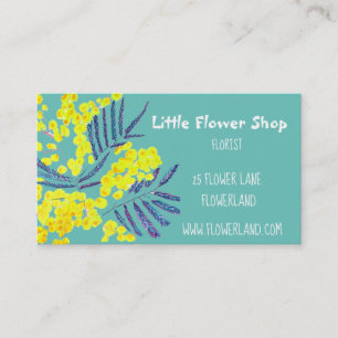 Carte De Visite Floriste Flower Shop affaire moderne simple