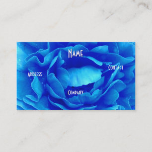 Carte De Visite Floriste - Rose bleu