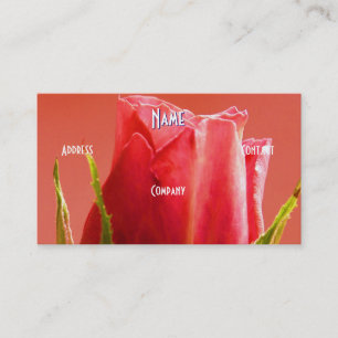 Carte De Visite Floriste - Rose bleu rose