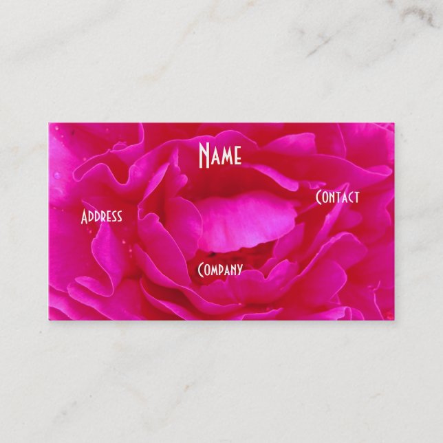 Carte De Visite Floriste - Rose bleu rose (Devant)