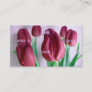Carte De Visite Floriste - Rosey Blue Tulips