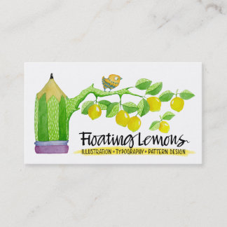 Carte de visite flottant de citrons