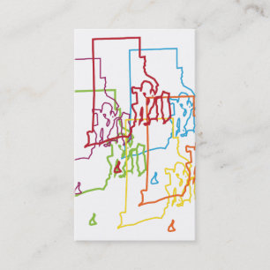 Carte De Visite flou de fierté de l'île rhode