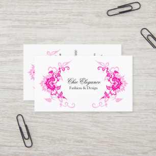 Carte De Visite Flourish floral élégant
