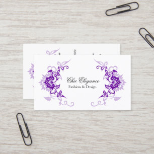 Carte De Visite Flourish floral élégant