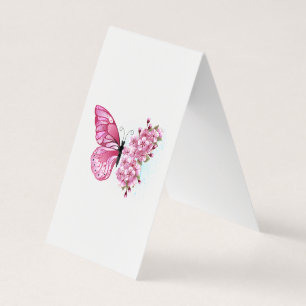 Carte De Visite Flower Butterfly
