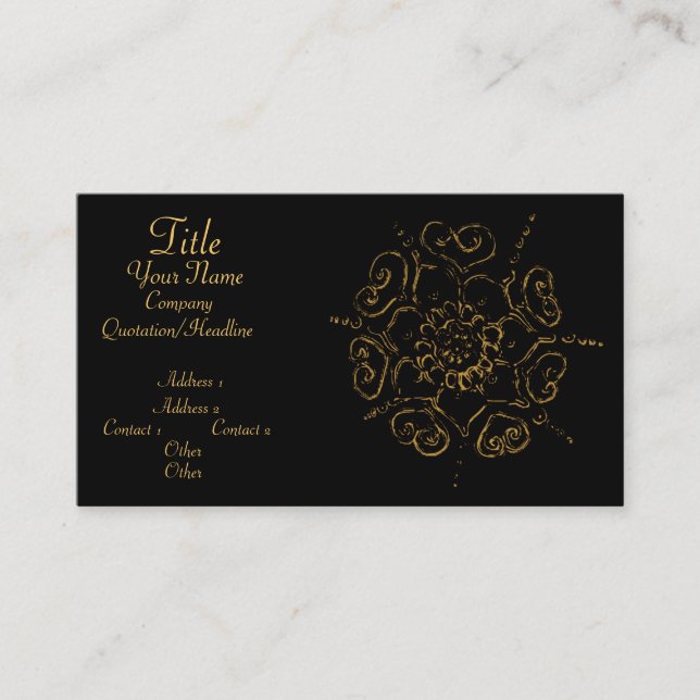 Carte De Visite Flower of Love (Henna) (Devant)
