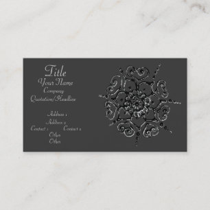 Carte De Visite Flower Of Love (Henna) (Silver/Effect)