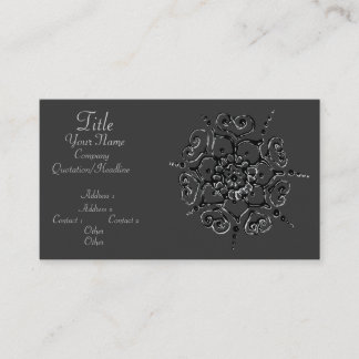 Carte De Visite Flower Of Love (Henna) (Silver/Effect)
